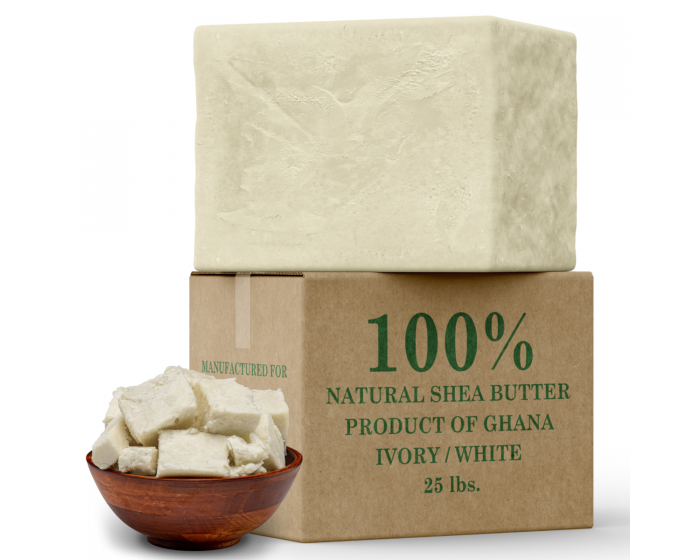 Halaleveryday Pure, Raw Unrefined African Shea Butter from Ghana (25 Pounds), Soft and Smooth Grade A Yellow Shea Butter - Bulk/Wholesale